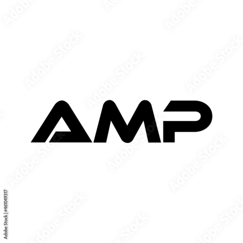 AMP letter logo design with white background in illustrator, vector logo modern alphabet font overlap style. calligraphy designs for logo, Poster, Invitation, etc.