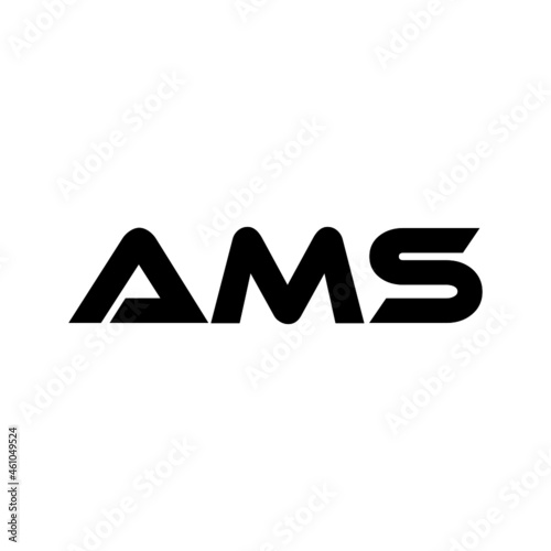 AMS letter logo design with white background in illustrator, vector logo modern alphabet font overlap style. calligraphy designs for logo, Poster, Invitation, etc. photo