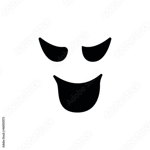 Ghost face icon vector set. Halloween illustration sign collection. Scary Face symbol or logo.
