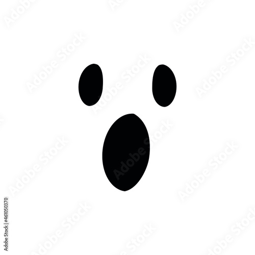 Ghost face icon vector set. Halloween illustration sign collection. Scary Face symbol or logo.
