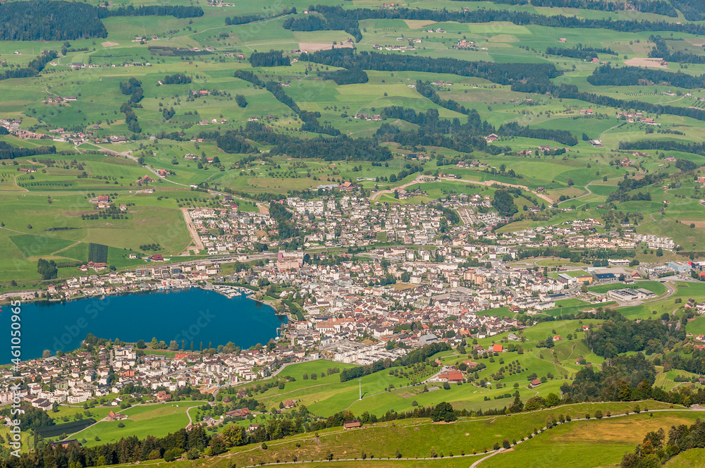 Fototapeta premium Küssnacht am Rigi, Vierwaldstättersee, Rigi, Aussicht, Schifffahrt, Seerundfahrt, 