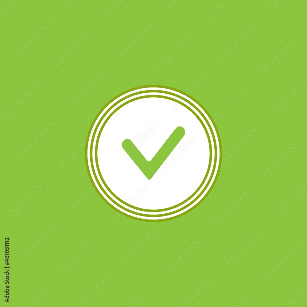 Green glossy web button with check mark sign. Rounded square shape icon with shadow and reflection on white background. This vector illustration created and saved in 10 eps Green glossy web button with check mark sign. Rounded square shape icon with shadow and reflection on white background. This vector illustration created and saved in 10 eps
