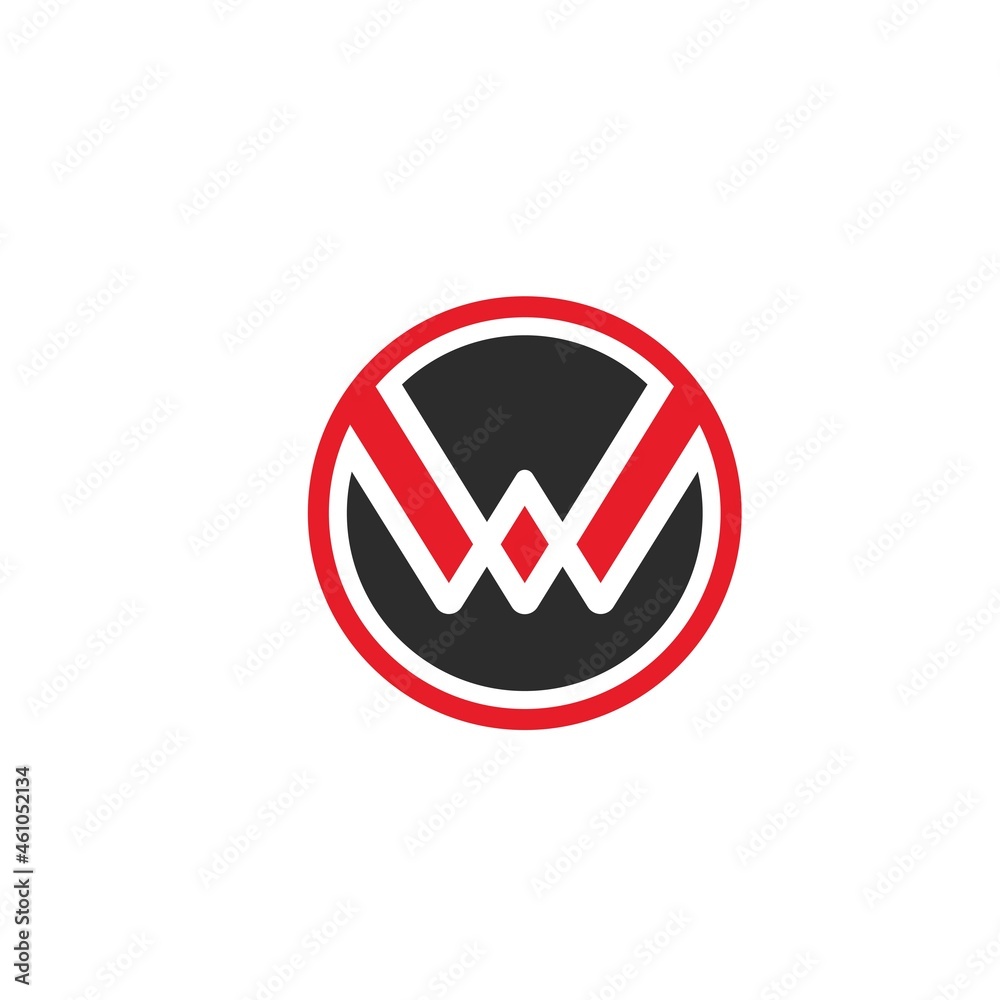 w or wv letter icon vector concept design w or wv letter icon vector concept design