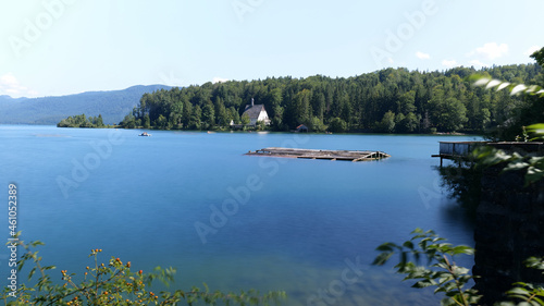 Walchen See mit versunkenem Haus photo