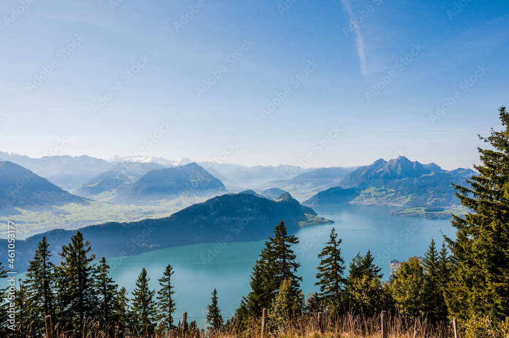 Rigi, Weggis, Vierwaldstättersee, Pilatus, Bürgenstock, See, Rigi Kaltbad, Wanderweg, Bergbahn, Aussicht, Seerundfahrt, Wanderweg, Alpen, Sommer, Schweiz