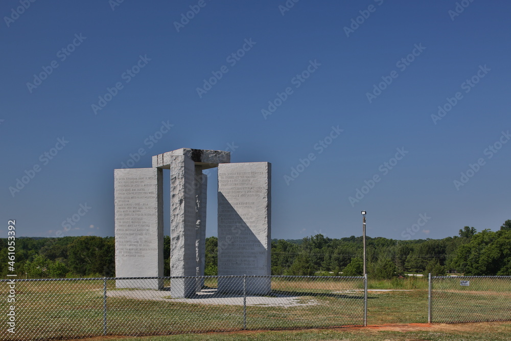 Georgia Guidestones monument in Elberton, Georgia Georgia Guidestones monument in Elberton, Georgia