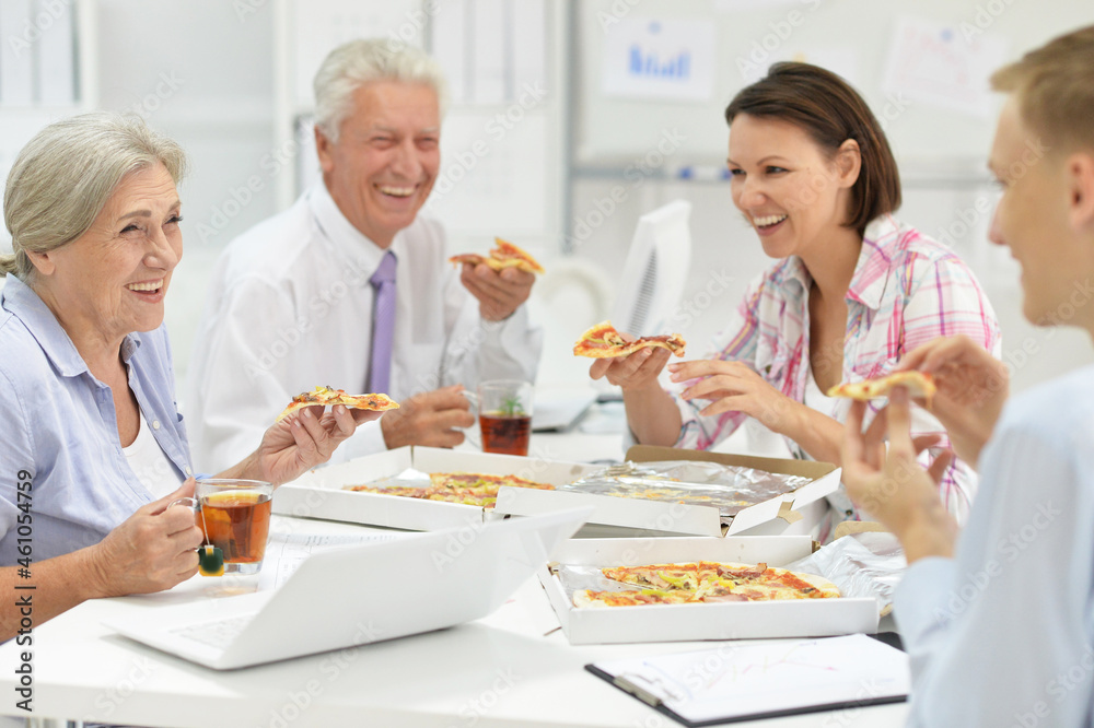 Portrait of business people having lunch together Portrait of business people having lunch together