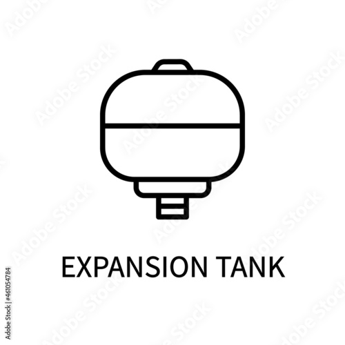 Line Icon Expansion Tank In Simple Style. Vector sign in a simple style isolated on a white background.