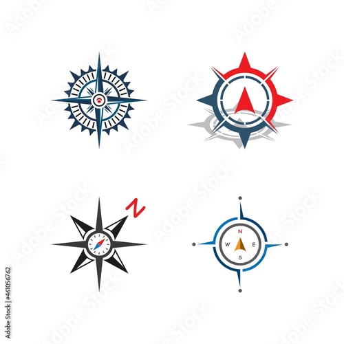 compass logo template vector icon illustration