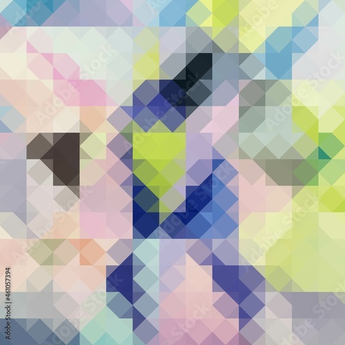 Mosaic pattern, geometric chaotic tiling vector background for wallpapers, wrapping paper or website backgrounds. eps 10 photo