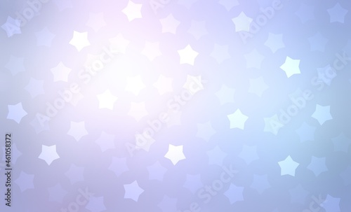 Light blue airy background decorated stars. Wonderful dream illustration. Shiny pastel abstract template.