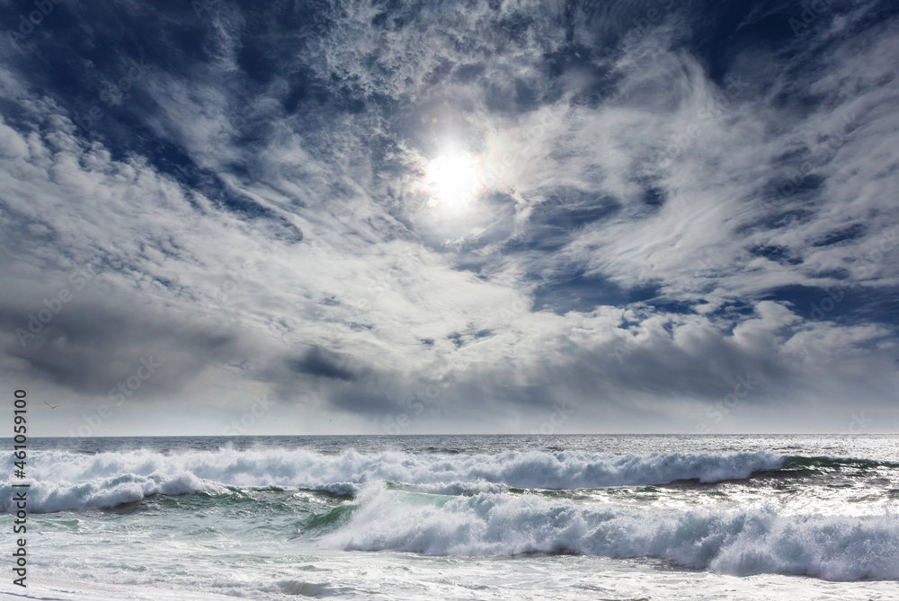 Sea in storm