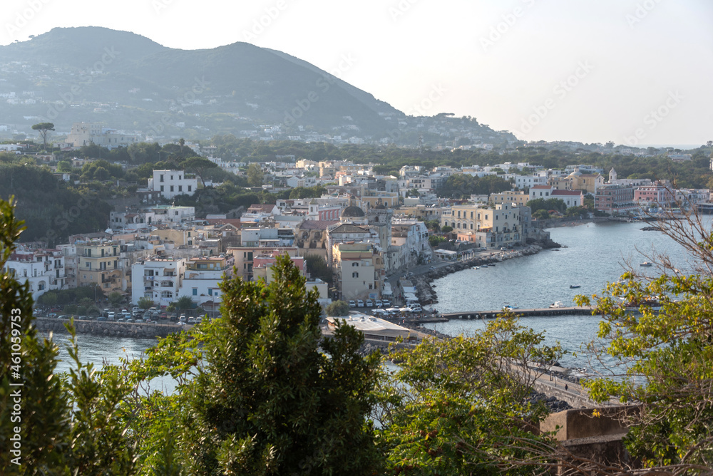 panoramic view of the gulf of Ischia from the Aragonese castle