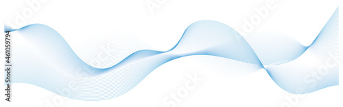 background with abstract vector blue colored sound wave lines