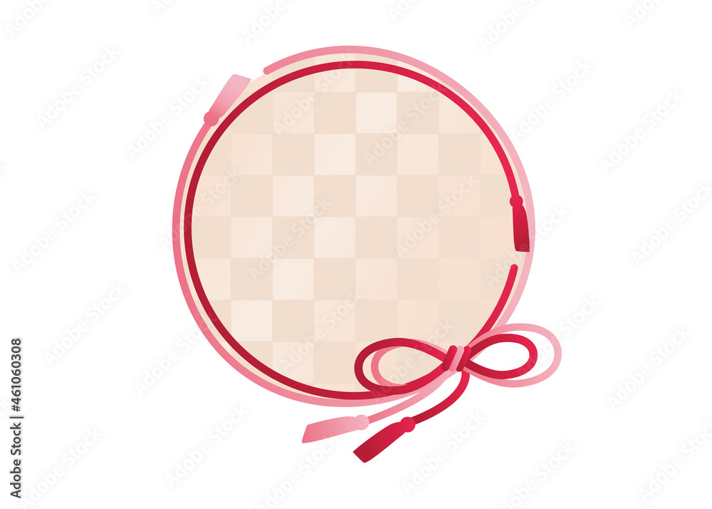 Japanese kimono style braided cord illustration for the title background