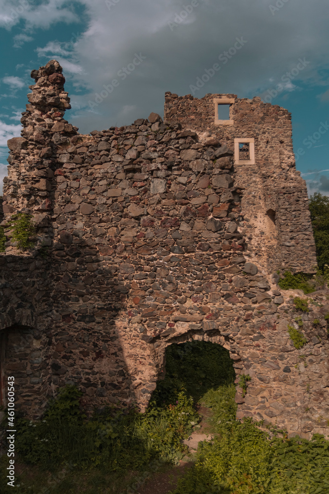 ruined wall of the castle