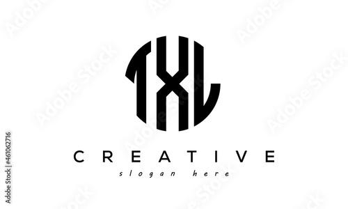 Letter TXL creative circle logo design vector	 photo