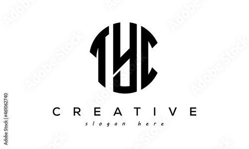 Letter TYC creative circle logo design vector	