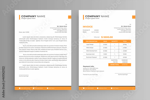 Invoice and letterhead design