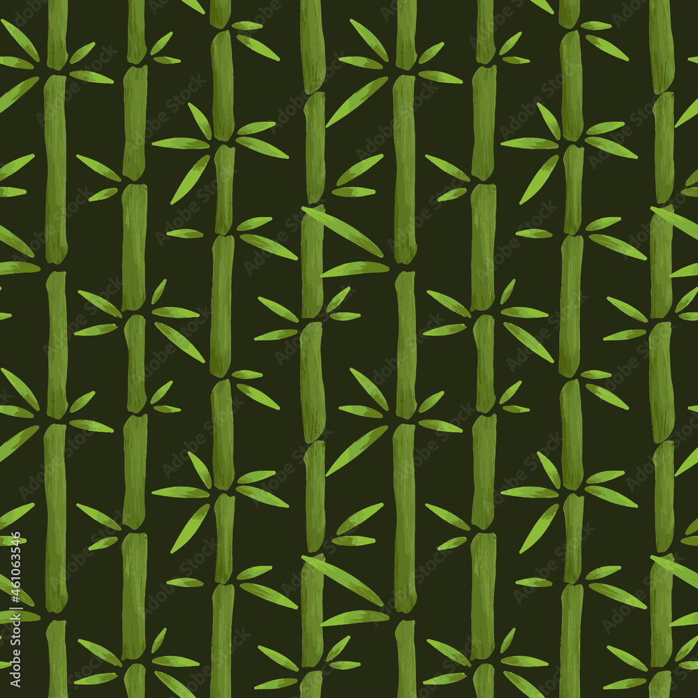 bamboo seamless pattern with vertical stems and green bamboo leaves in cartoon hand drawn style, vector illustration for eco natural design bamboo seamless pattern with vertical stems and green bamboo leaves in cartoon hand drawn style, vector illustration for eco natural design