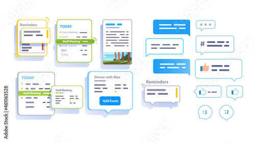 Planning app interface elements