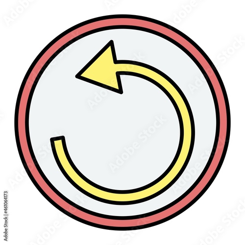Free Download  Vector Undo Filled Outline Icon Design - GFXLoad
