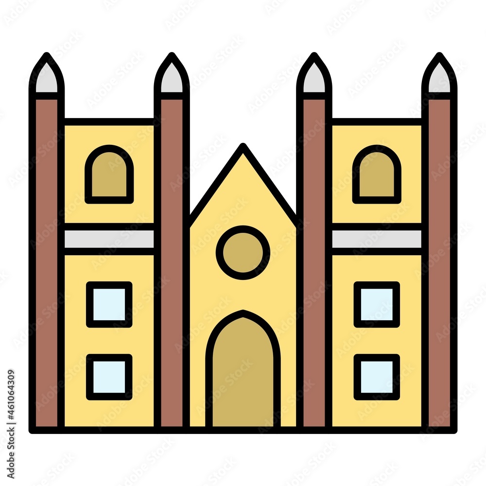 Vector Westminister Filled Outline Icon Design