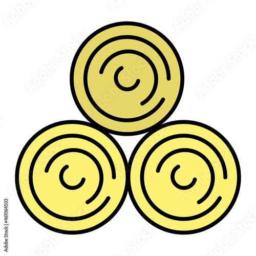 Vector Hay Filled Outline Icon Design
