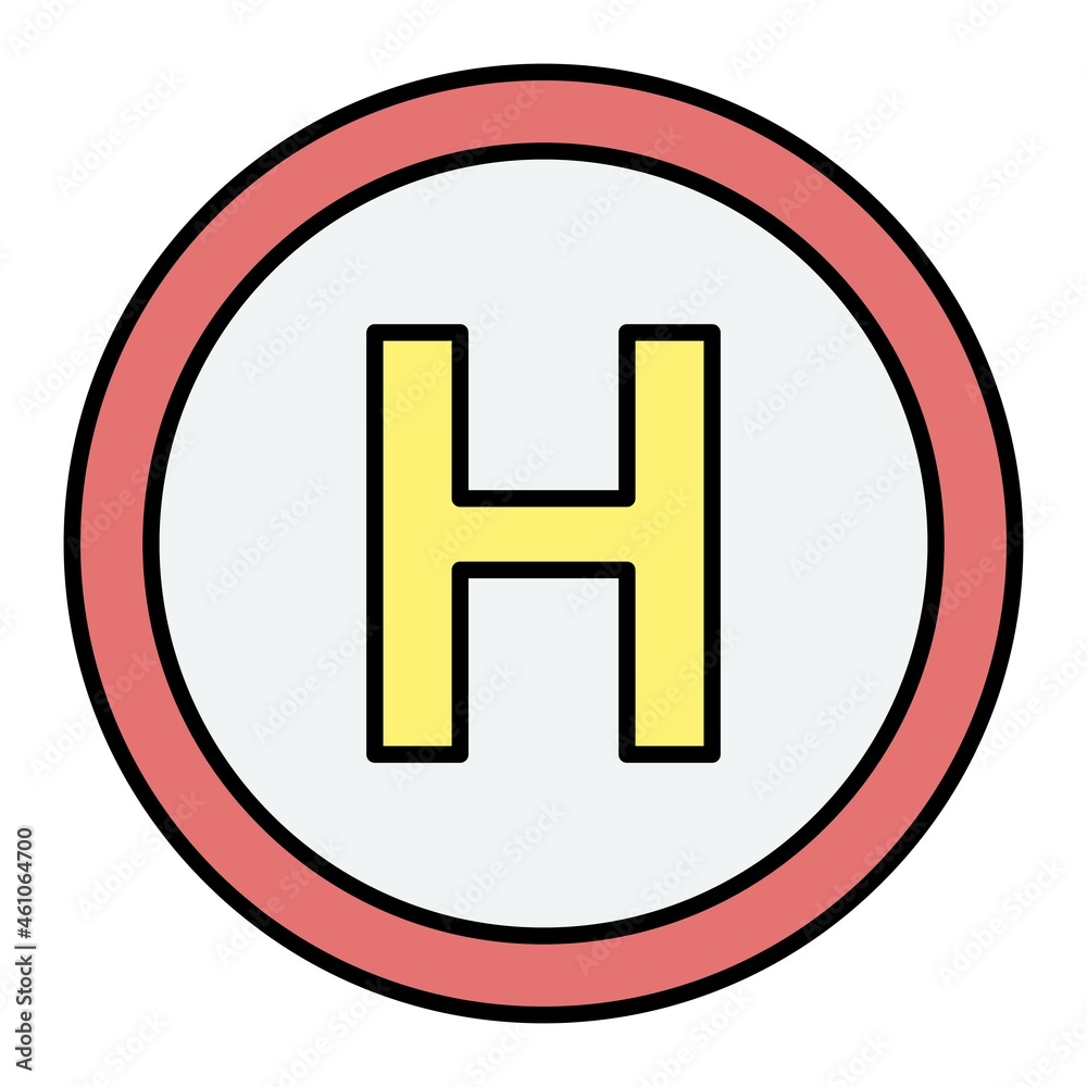 Vector Hospital Way Filled Outline Icon Design Vector Hospital Way Filled Outline Icon Design