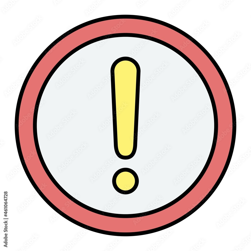 Vector Warning Filled Outline Icon Design Vector Warning Filled Outline Icon Design