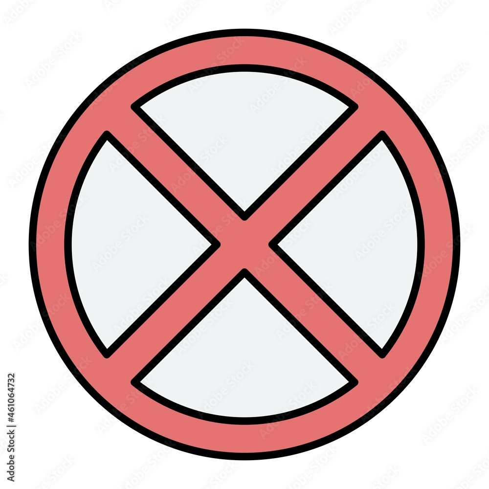 Vector No Stopping Filled Outline Icon Design Vector No Stopping Filled Outline Icon Design