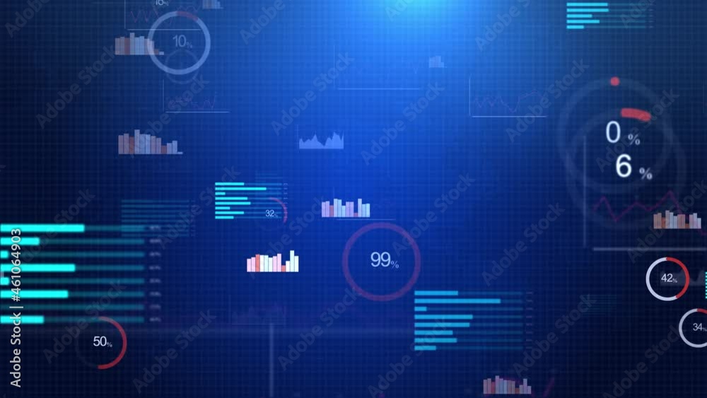 4K Business infographics Charts and graphs diagram loop animation. financial Business success concepts. Presentation. Data Analysis visualization. Business, Finance or Economy. Stock exchange data