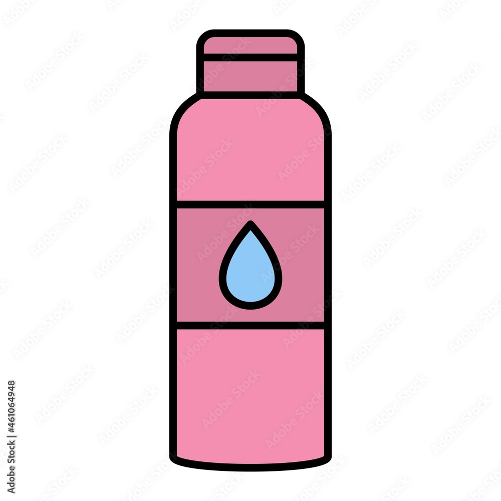 Vector Water Bottle Filled Outline Icon Design Vector Water Bottle Filled Outline Icon Design