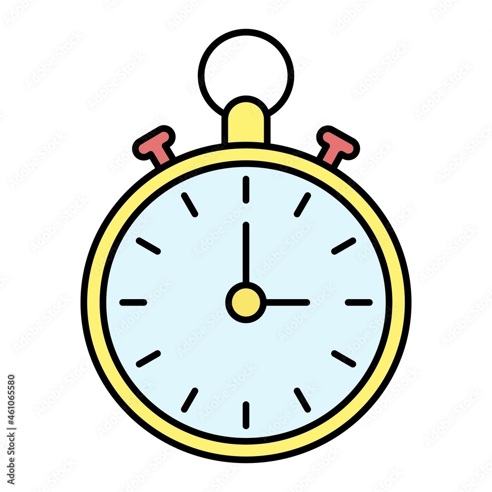 Vector Stopwatch Filled Outline Icon Design Vector Stopwatch Filled Outline Icon Design