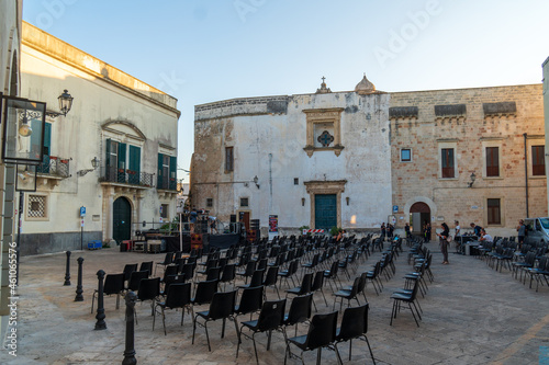 Fotografija Galatina, Lecce, Puglia, Italy - August 19, 2021: view of a square in the histor