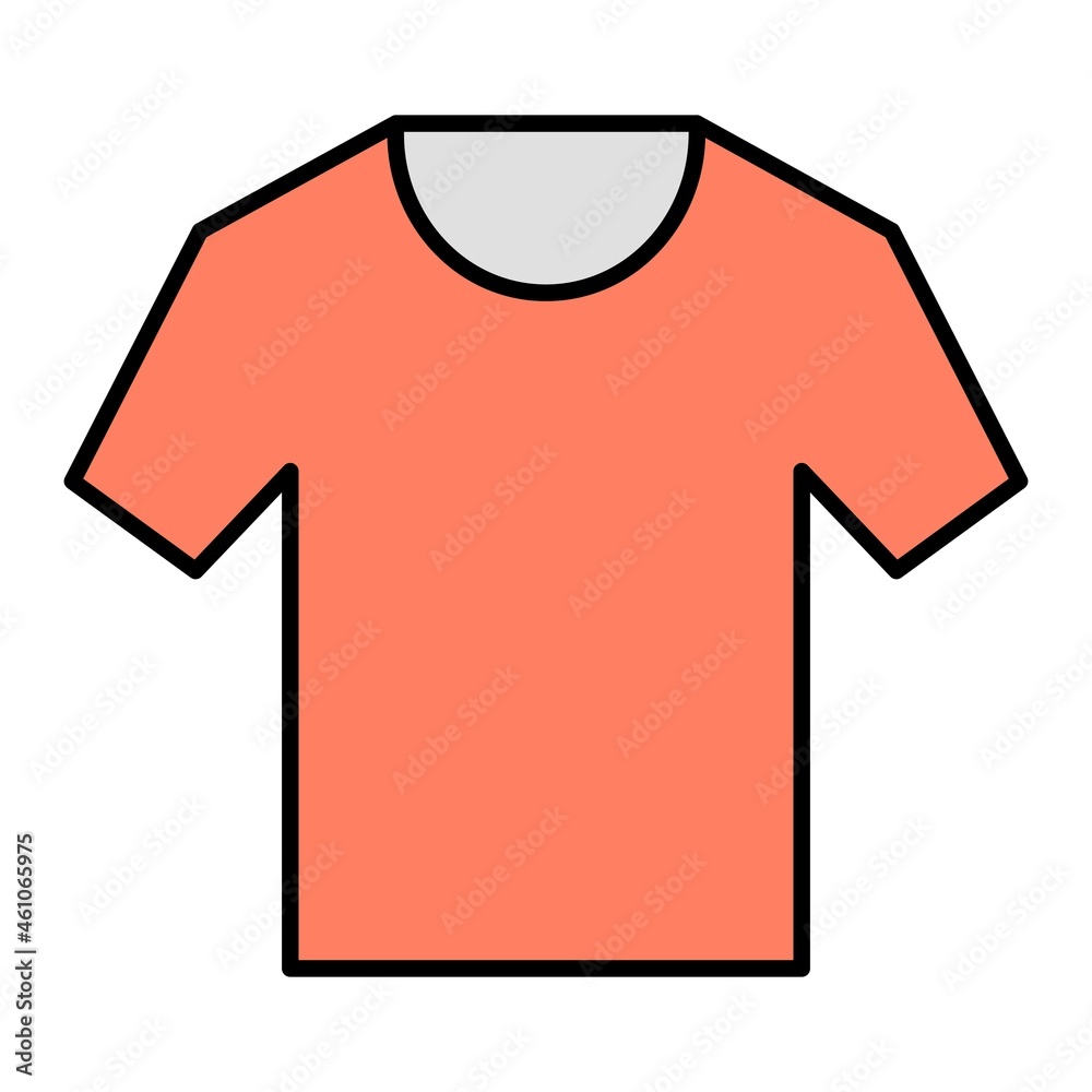 Vector T-shirt Filled Outline Icon Design
