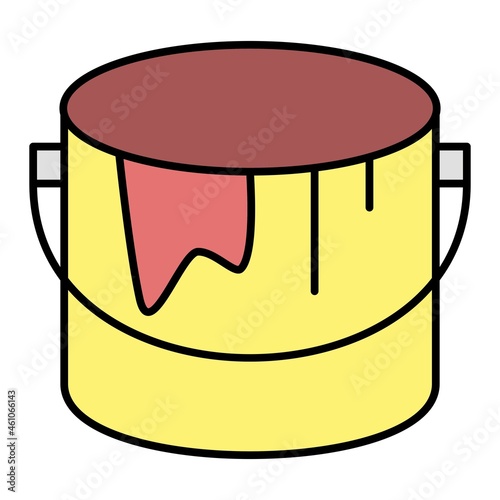  Vector Paint Bucket Filled Outline Icon Design