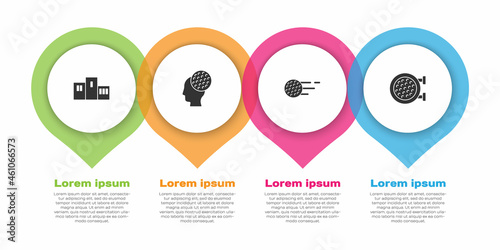 Set Award over sports winner podium, Golf ball, and club. Business infographic template. Vector