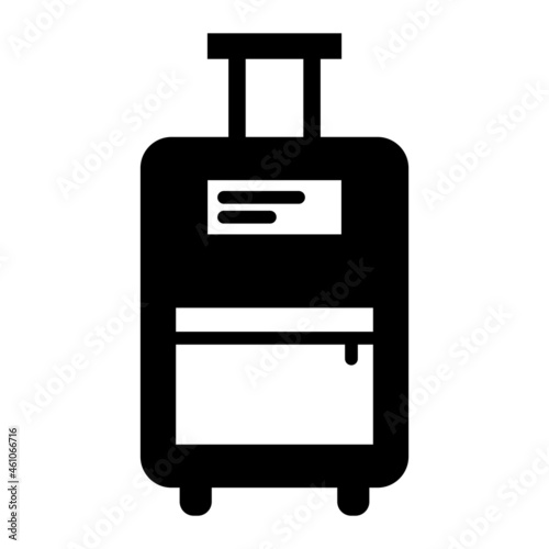 Vector Luggage Glyph Icon Design
