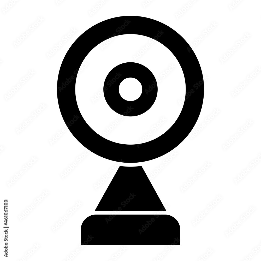 Vector Webcam Glyph Icon Design Vector Webcam Glyph Icon Design