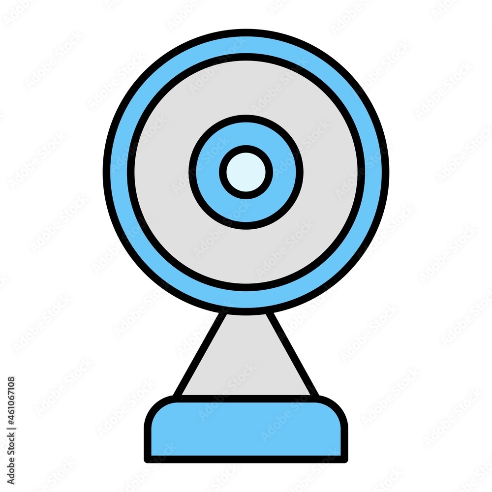 Vector Webcam Filled Outline Icon Design Vector Webcam Filled Outline Icon Design