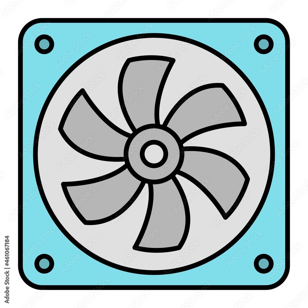 Vector Pc Fan Filled Outline Icon Design Vector Pc Fan Filled Outline Icon Design