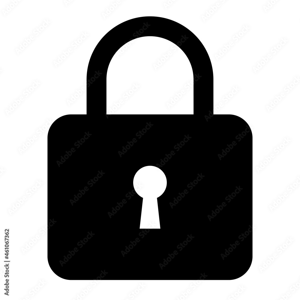 Vector Padlock Glyph Icon Design Vector Padlock Glyph Icon Design