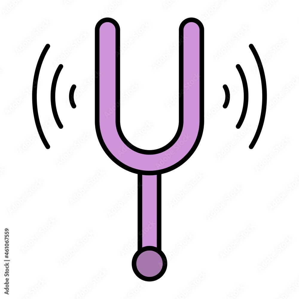 Vector Tuning Fork Filled Outline Icon Design Vector Tuning Fork Filled Outline Icon Design