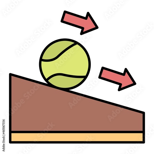 Vector Friction Filled Outline Icon Design