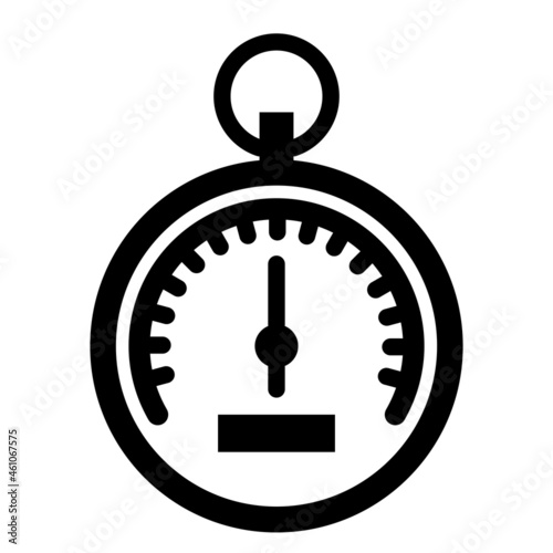 Vector Barometer Glyph Icon Design