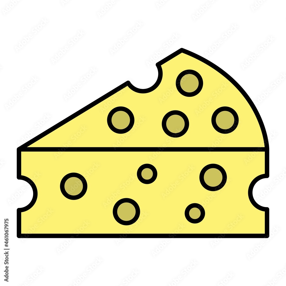 Fototapeta premium Vector Cheese Filled Outline Icon Design