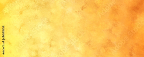 Abstract Yellow Orange Watercolor Background