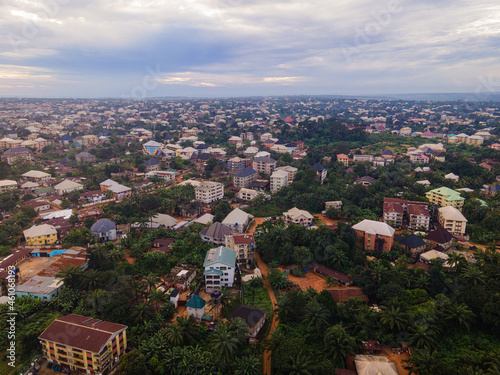 An aerial shot of the city of Nnewi, Anambra