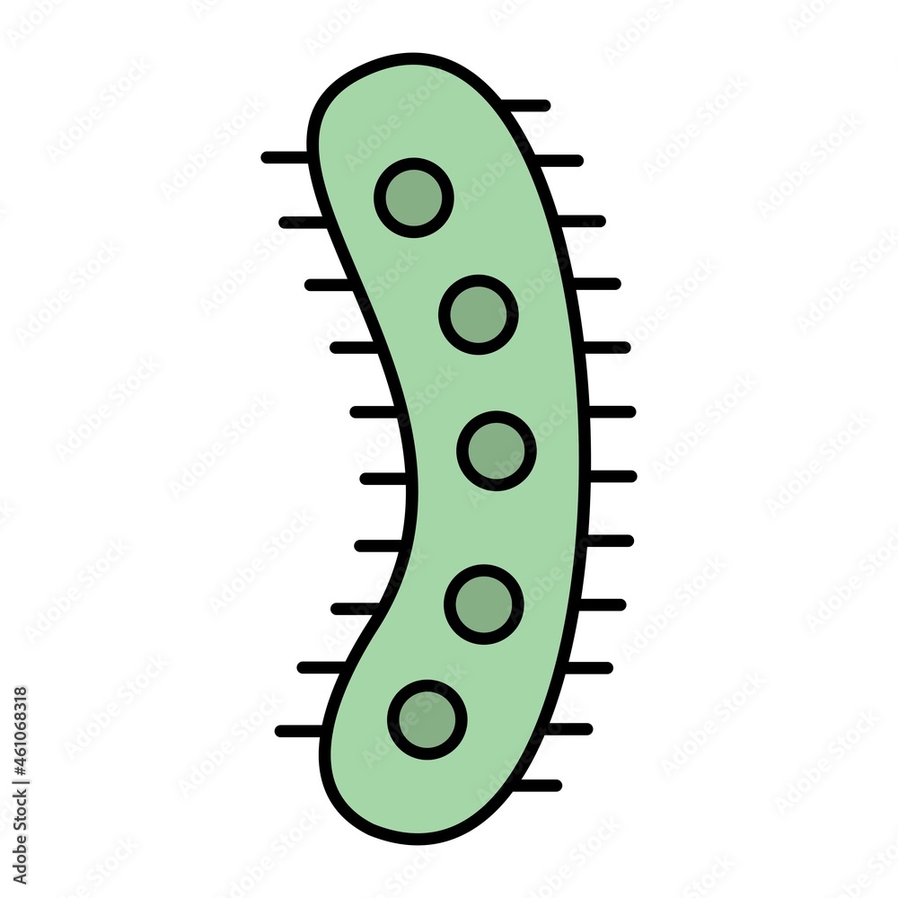 Vector Bacteria Filled Outline Icon Design Vector Bacteria Filled Outline Icon Design